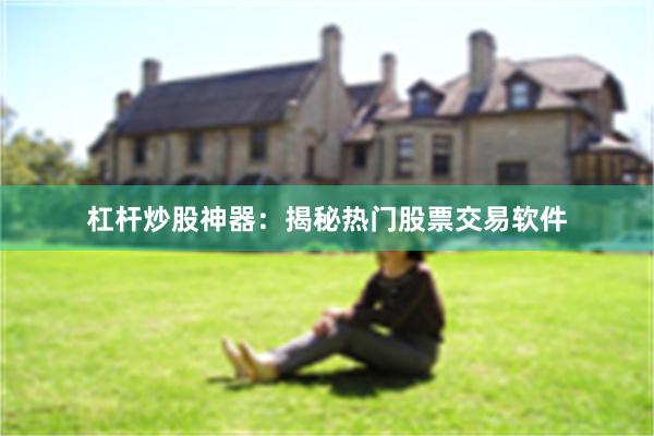 杠杆炒股神器：揭秘热门股票交易软件