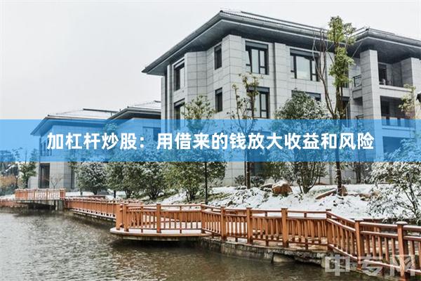 加杠杆炒股：用借来的钱放大收益和风险