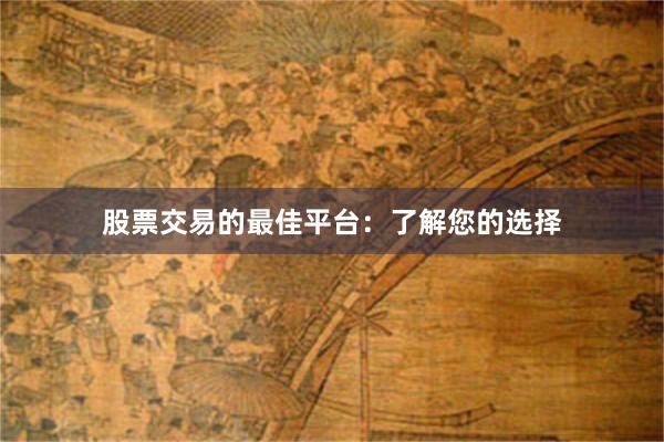股票交易的最佳平台：了解您的选择