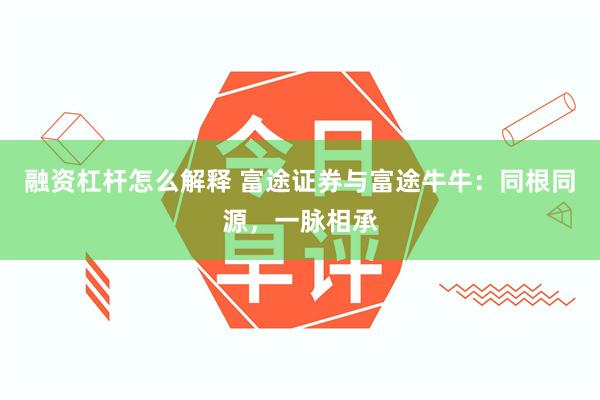 融资杠杆怎么解释 富途证券与富途牛牛：同根同源，一脉相承