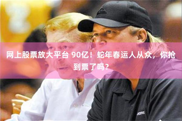 网上股票放大平台 90亿！蛇年春运人从众，你抢到票了吗？