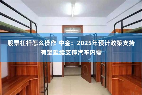 股票杠杆怎么操作 中金：2025年预计政策支持有望延续支撑汽车内需