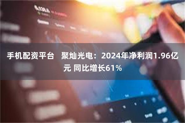 手机配资平台   聚灿光电：2024年净利润1.96亿元 同比增长61%