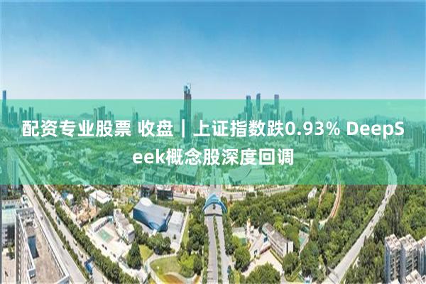 配资专业股票 收盘｜上证指数跌0.93% DeepSeek概念股深度回调