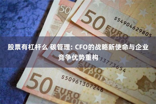 股票有杠杆么 碳管理: CFO的战略新使命与企业竞争优势重构