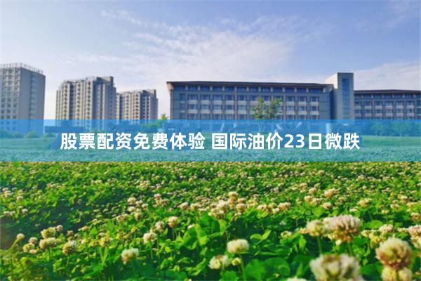 股票配资免费体验 国际油价23日微跌