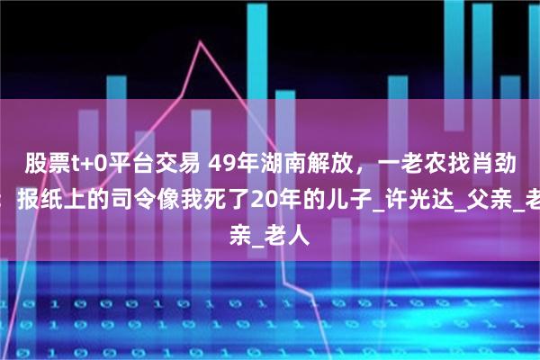 股票t+0平台交易 49年湖南解放，一老农找肖劲光：报纸上的司令像我死了20年的儿子_许光达_父亲_老人