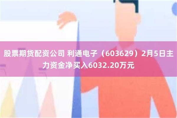 股票期货配资公司 利通电子（603629）2月5日主力资金净买入6032.20万元