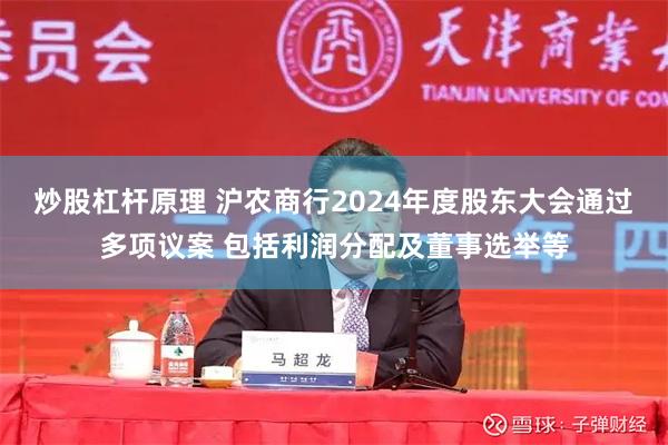 炒股杠杆原理 沪农商行2024年度股东大会通过多项议案 包括利润分配及董事选举等