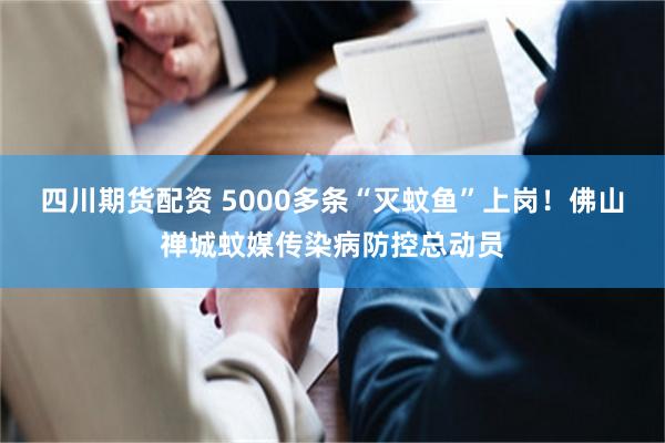 四川期货配资 5000多条“灭蚊鱼”上岗！佛山禅城蚊媒传染病防控总动员