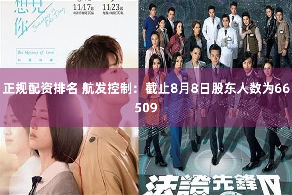 正规配资排名 航发控制：截止8月8日股东人数为66509