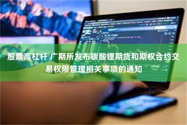 股票高杠杆 广期所发布碳酸锂期货和期权合约交易权限管理相关事项的通知