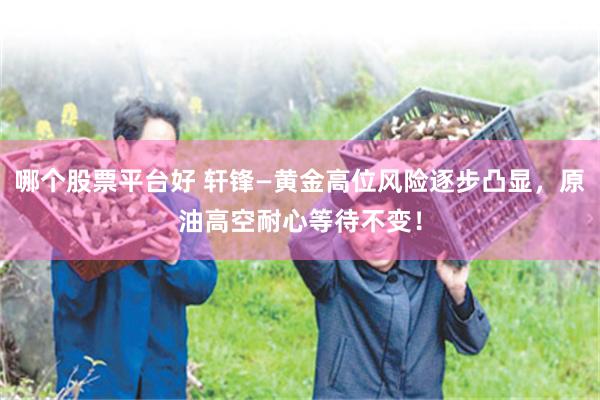 哪个股票平台好 轩锋—黄金高位风险逐步凸显，原油高空耐心等待不变！