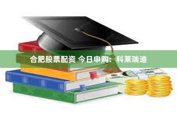 合肥股票配资 今日申购：科莱瑞迪