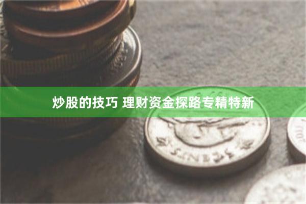 炒股的技巧 理财资金探路专精特新