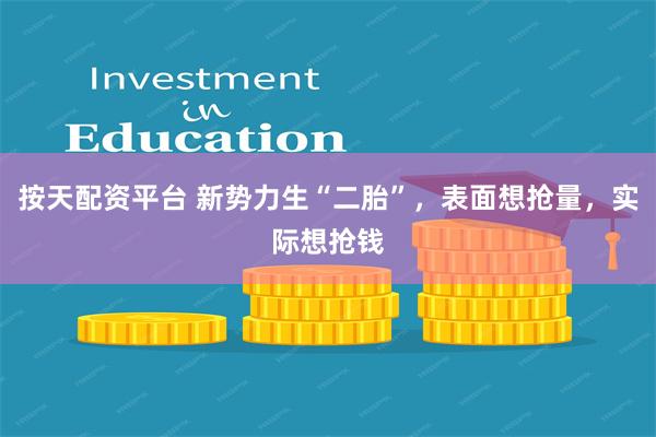 按天配资平台 新势力生“二胎”，表面想抢量，实际想抢钱