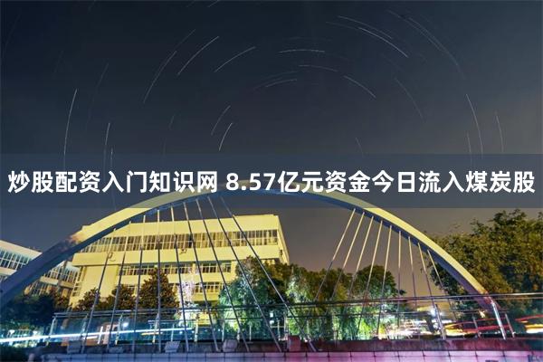 炒股配资入门知识网 8.57亿元资金今日流入煤炭股