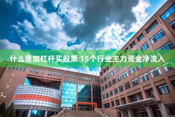 什么是加杠杆买股票 15个行业主力资金净流入
