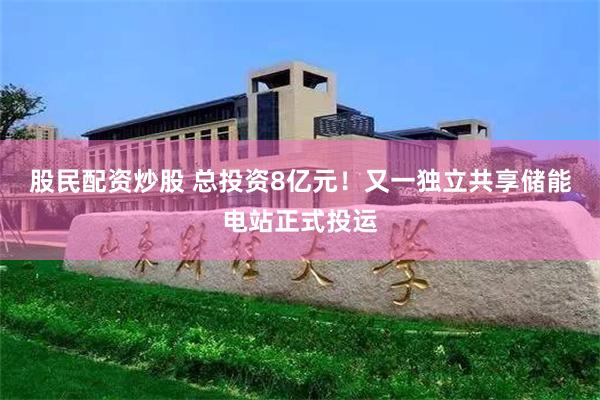 股民配资炒股 总投资8亿元！又一独立共享储能电站正式投运