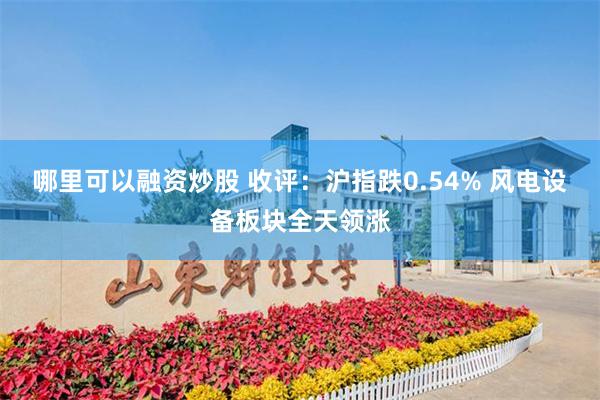 哪里可以融资炒股 收评：沪指跌0.54% 风电设备板块全天领涨