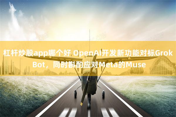 杠杆炒股app哪个好 OpenAI开发新功能对标Grok Bot，同时斟酌应对Meta的Muse